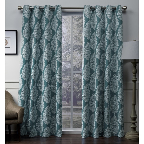 ATI Home Queensland Sateen Blackout Grommet Top Curtain Panel Pair
