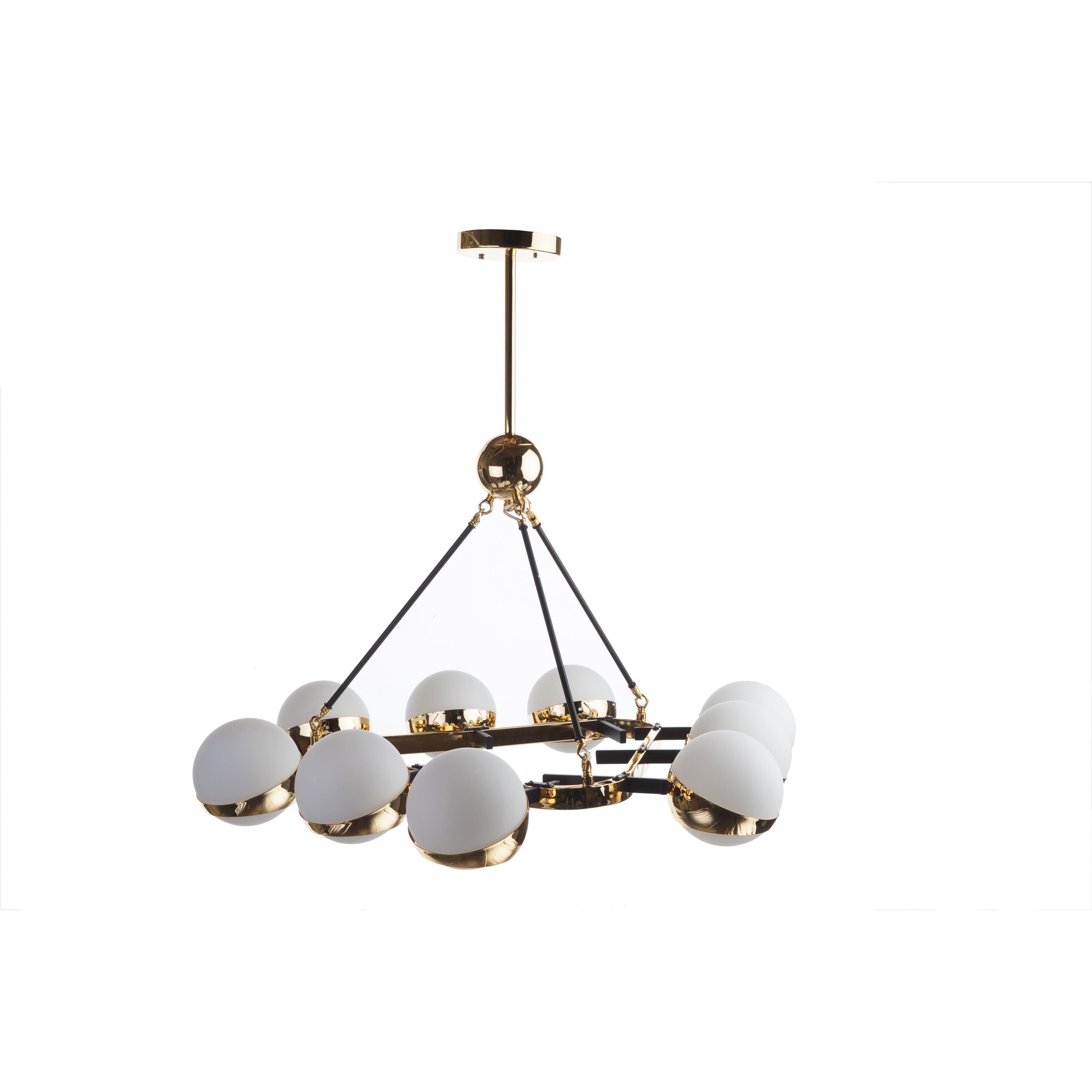 Hans Andersen Home Edith Glass and Steel Ceiling Lamp