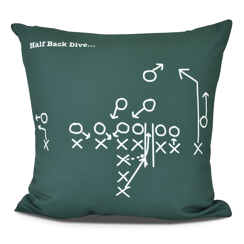 Half Back Dive Geometric Print Pillow