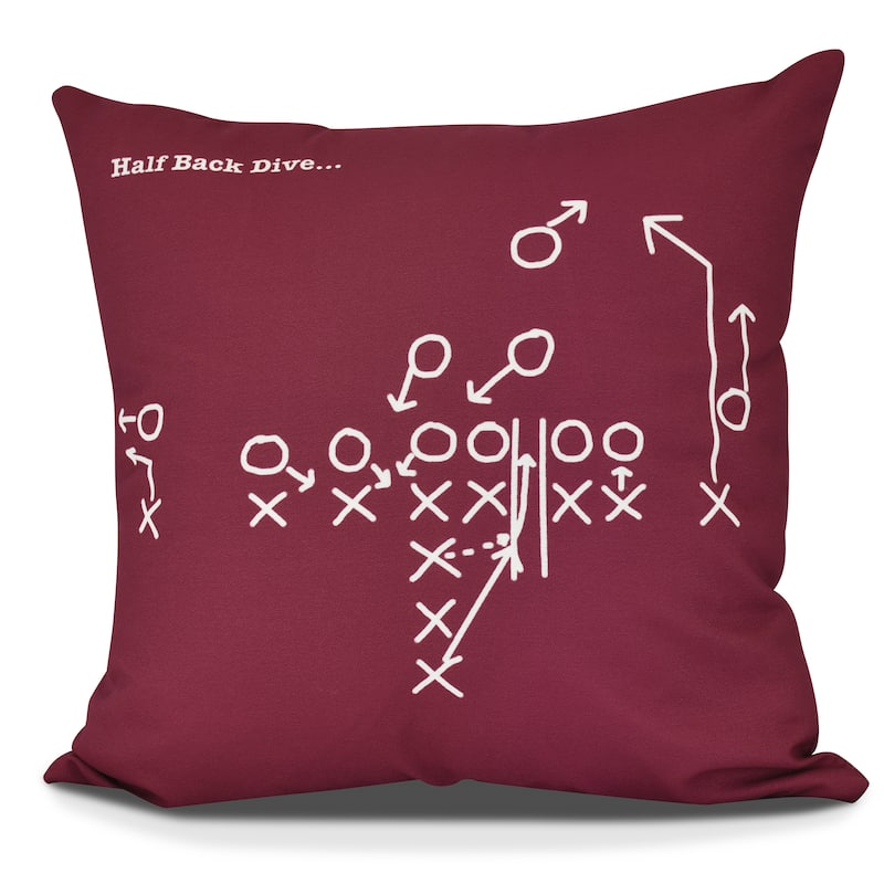 Half Back Dive Geometric Print Pillow