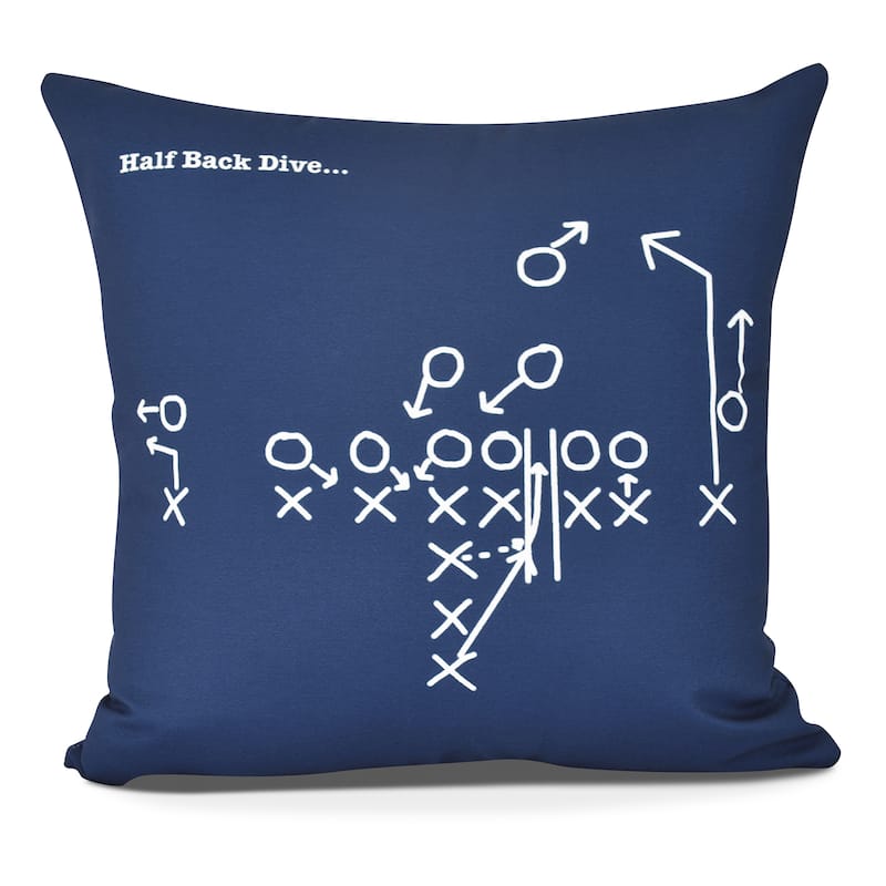 Half Back Dive Geometric Print Pillow