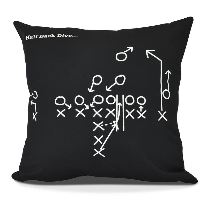 Half Back Dive Geometric Print Pillow