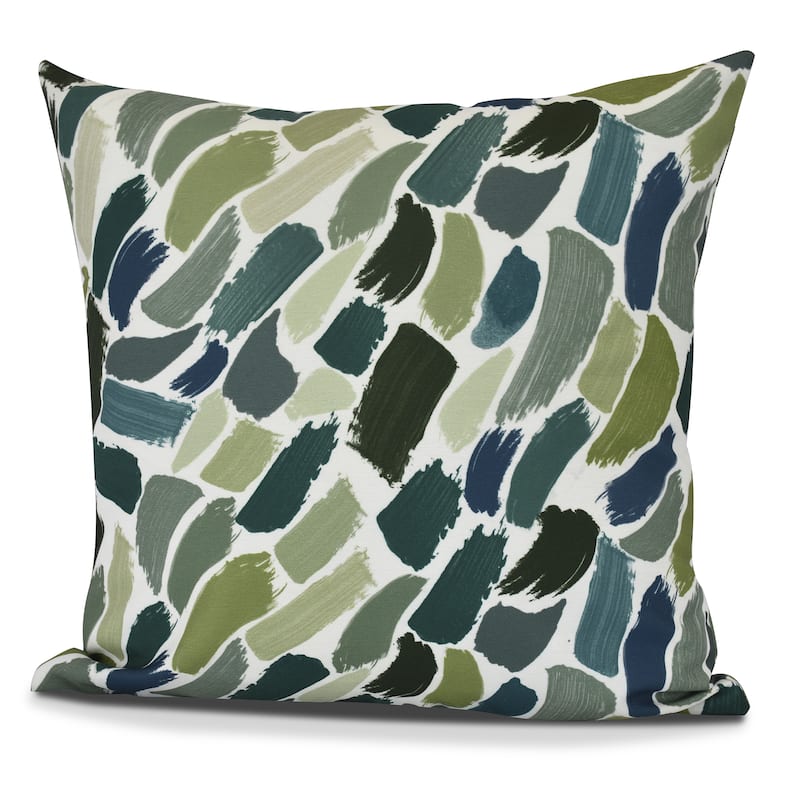 Wenstry Geometric Print Pillow - 16" x 16" - Green
