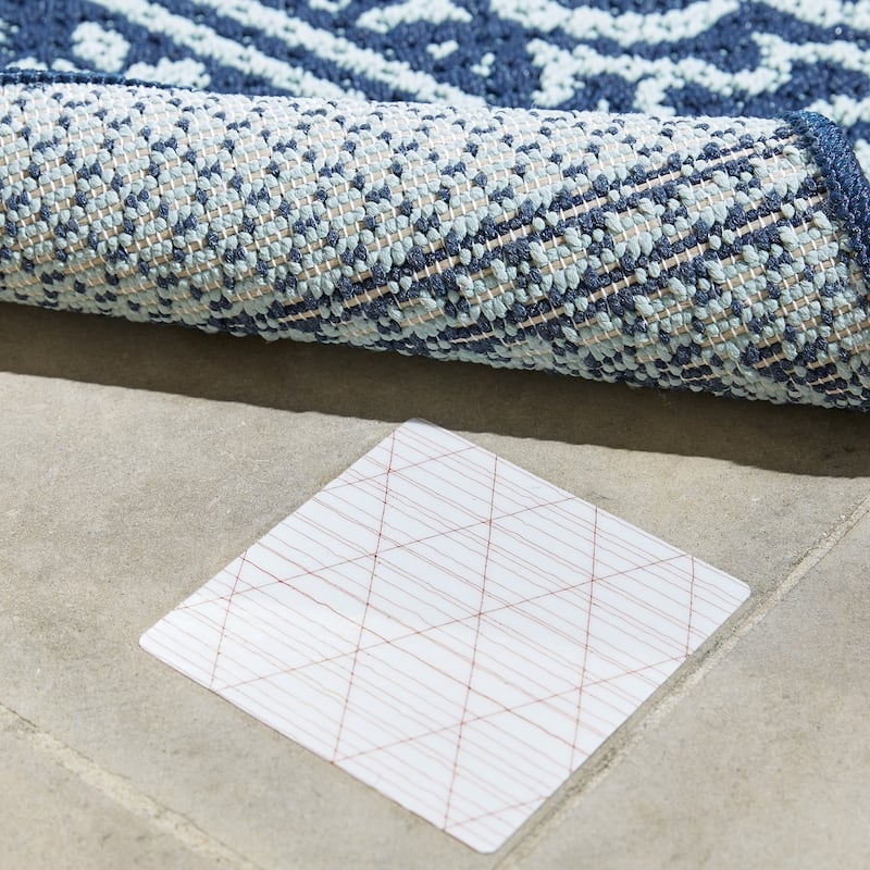 Mohawk Home Rug Pad Outdoor Carpet Tabs (0'4x0'4) - White - 0'4" x 0'4"