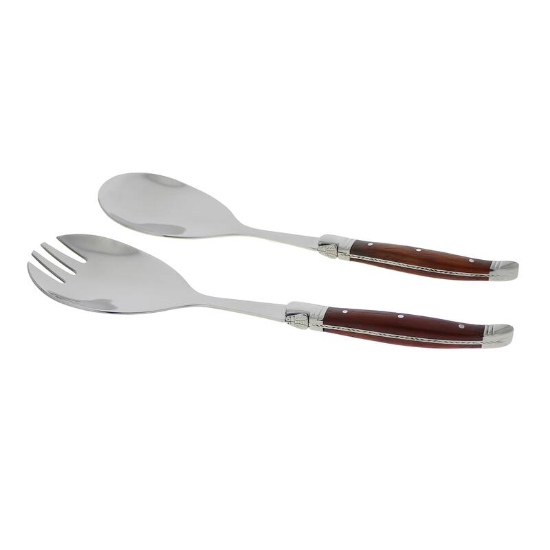 French Home 2 Piece Laguiole Connoisseur Rosewood Salad Servers