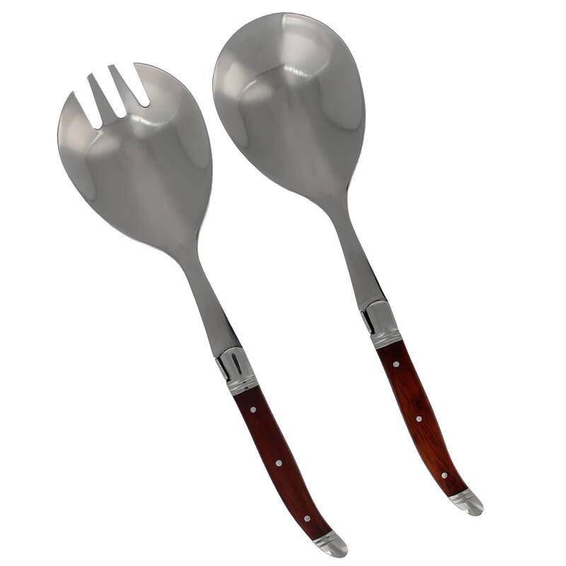 French Home 2 Piece Laguiole Connoisseur Rosewood Salad Servers