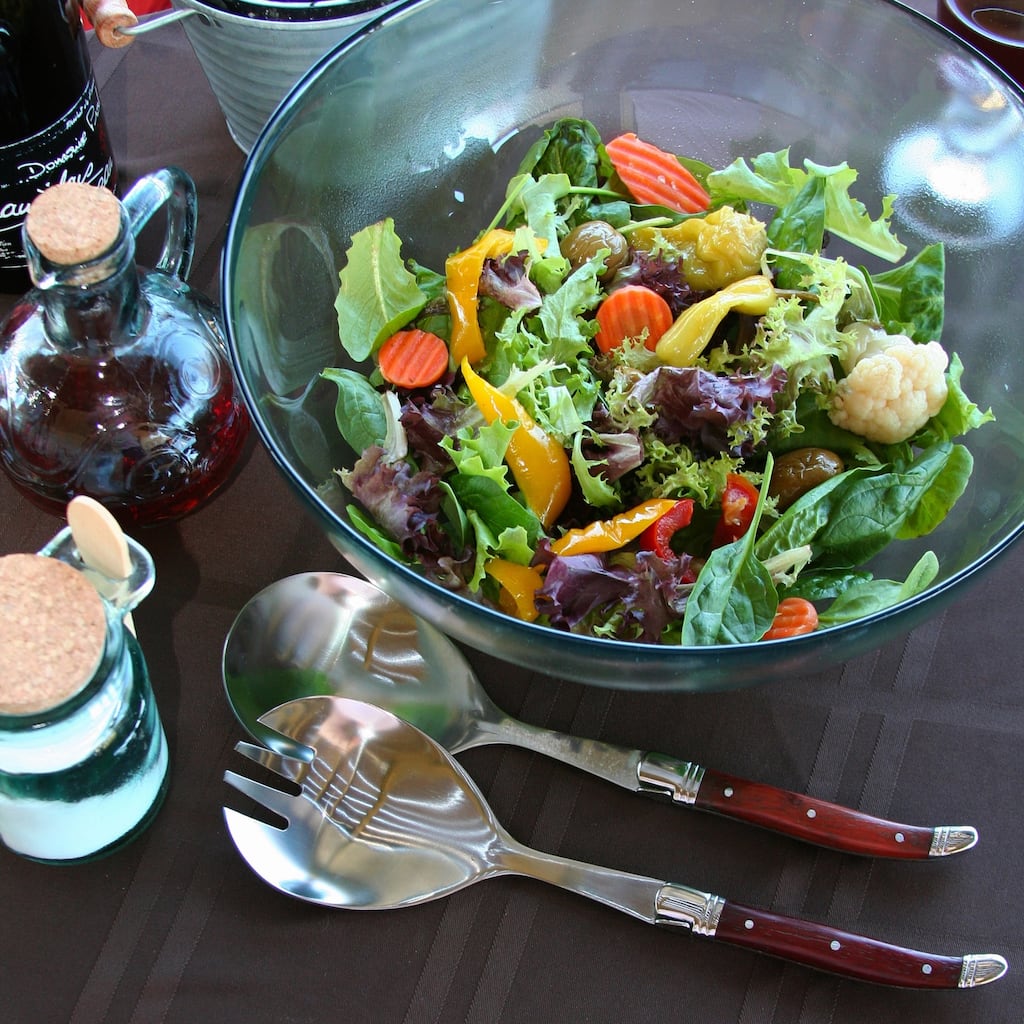 French Home 2 Piece Laguiole Connoisseur Rosewood Salad Servers