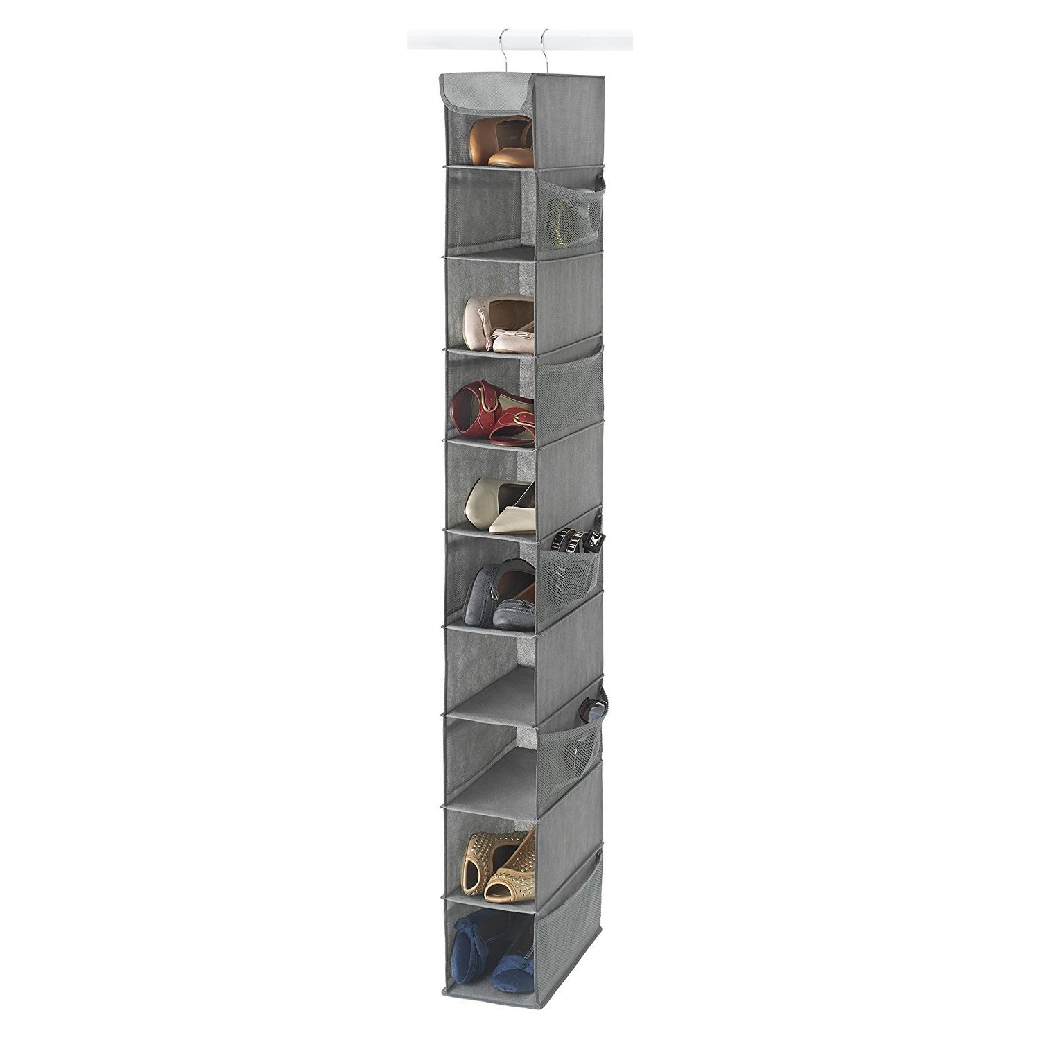 Zober 10-Shelf Hanging Closet Organizer 5 1/2 Wide, 10 1/2 Deep