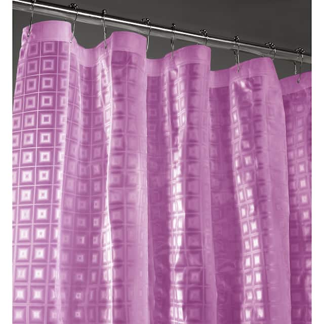 Sqaure 3D Shower Curtain Liner - Pink