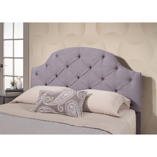 Shop Abbyson Quentin Steel Blue Tufted Linen Headboard Size - Queen