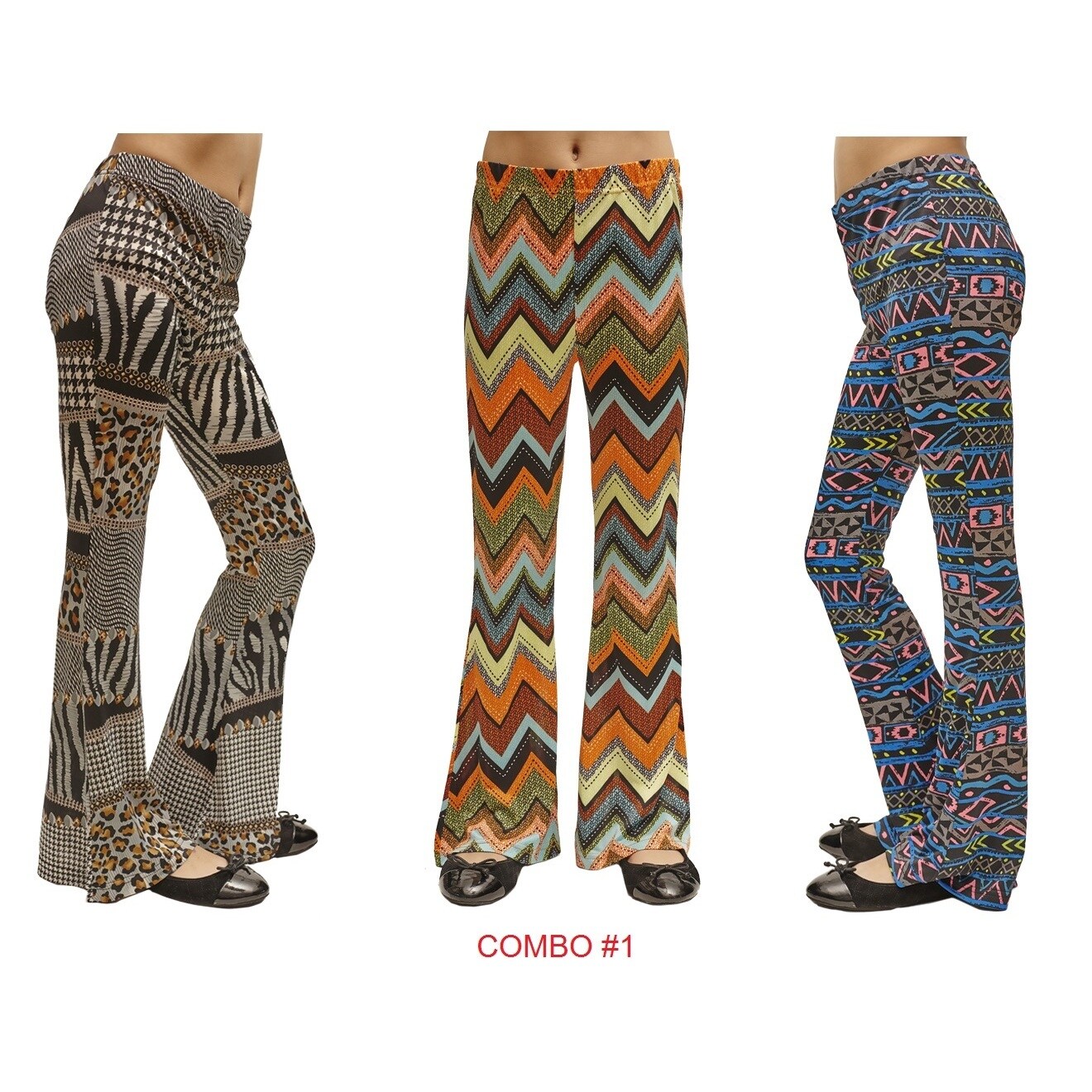 printed bell bottoms