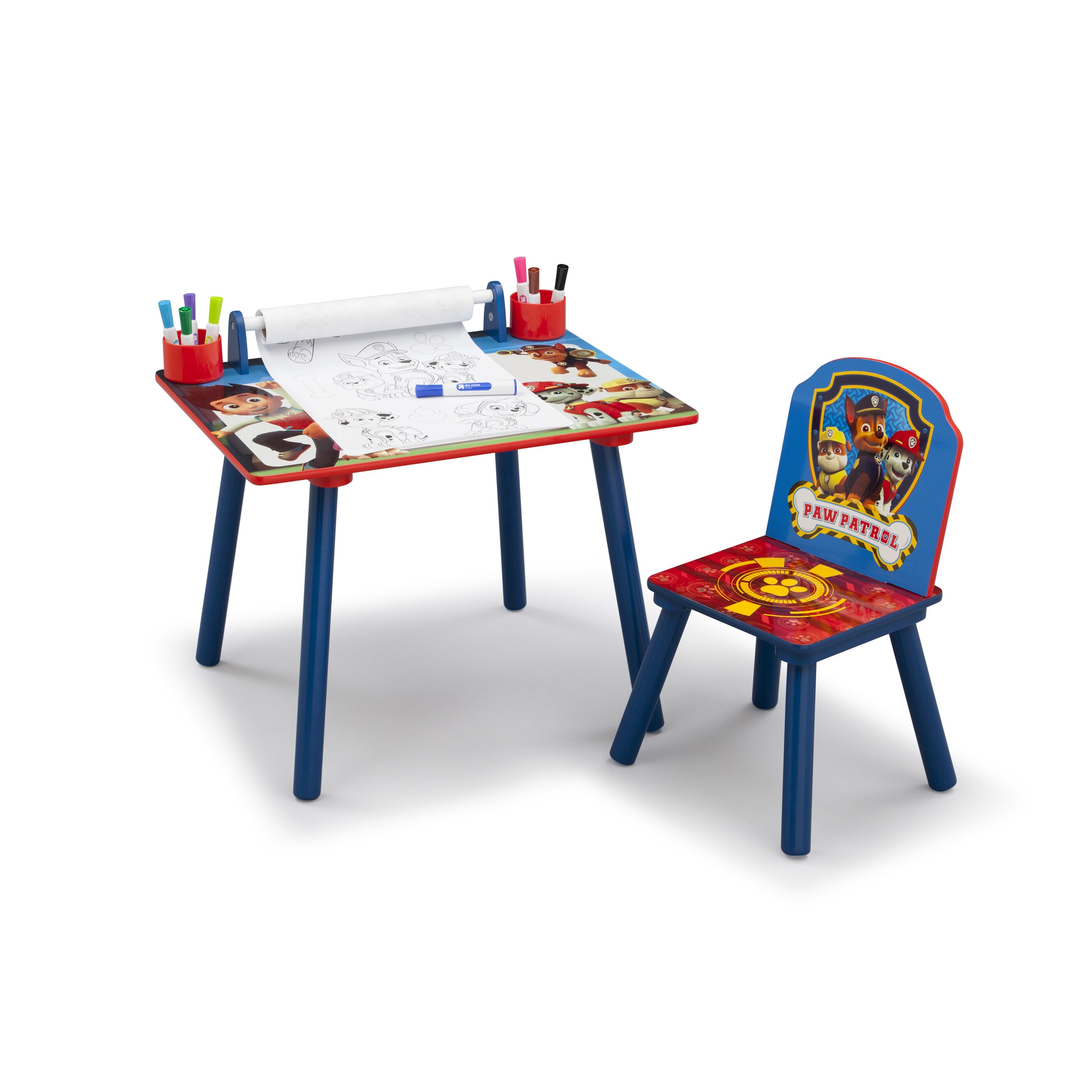 paw patrol on a roll art desk