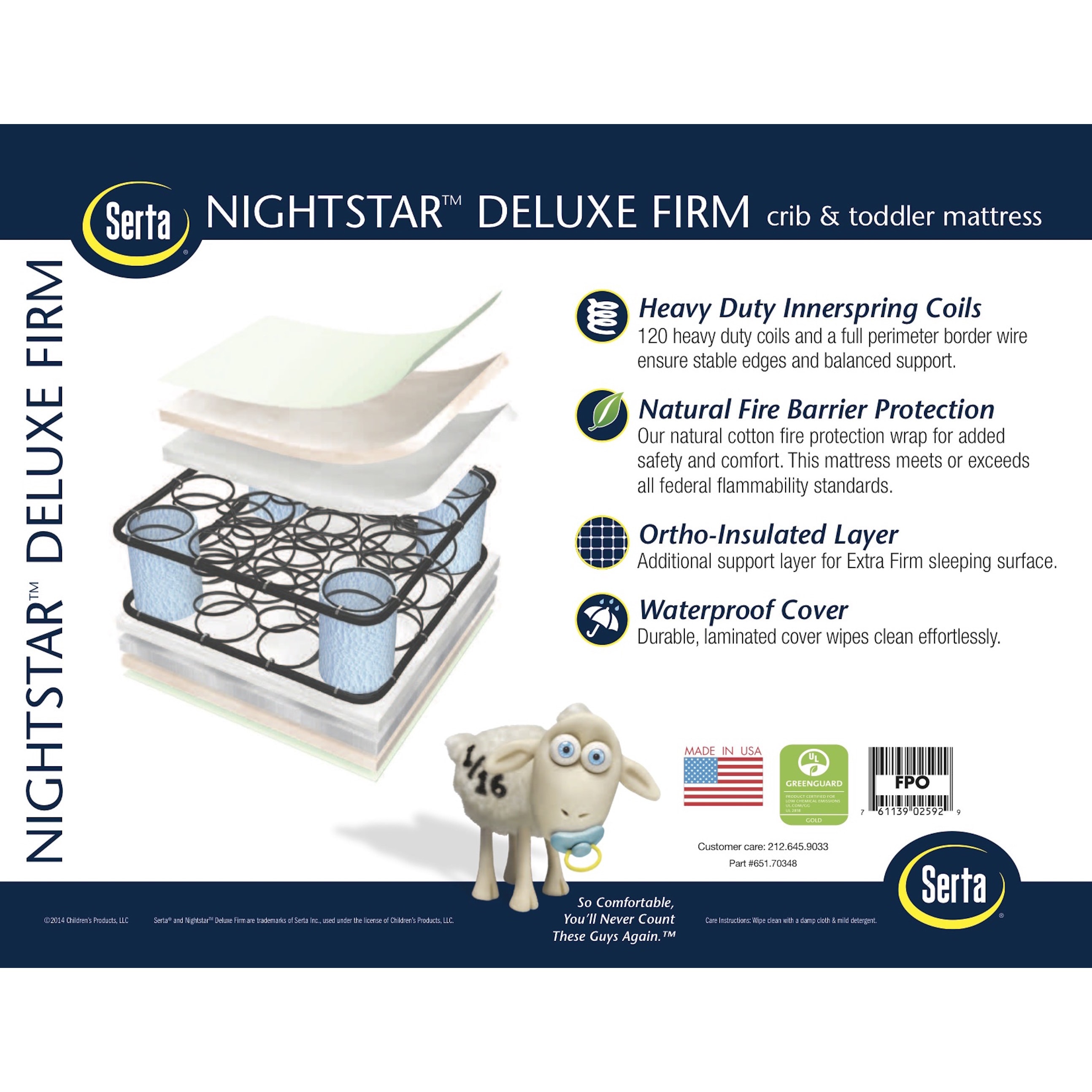 Serta nightstar extra firm best sale crib mattress