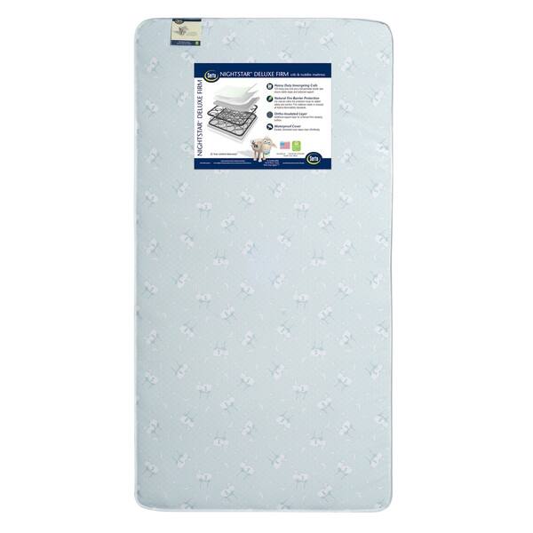 slide 2 of 8, Serta Nightstar Deluxe Firm Crib and Toddler Mattress - Multi