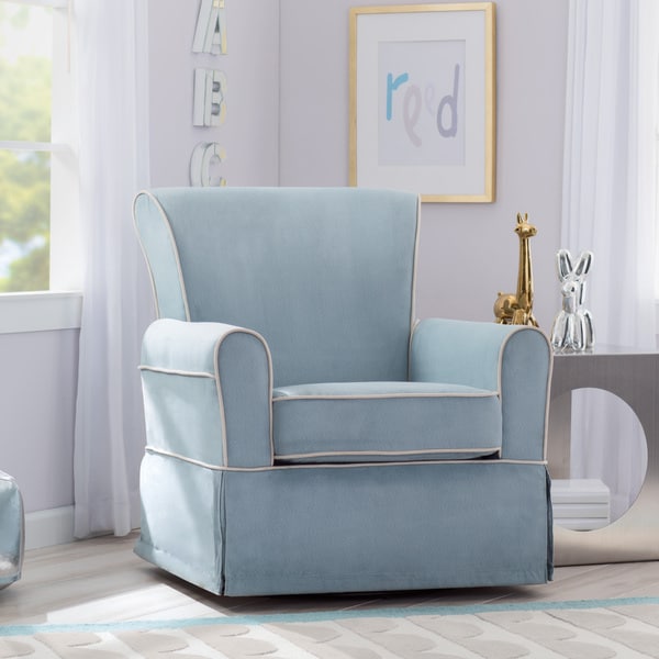 blue rocking chair nursery