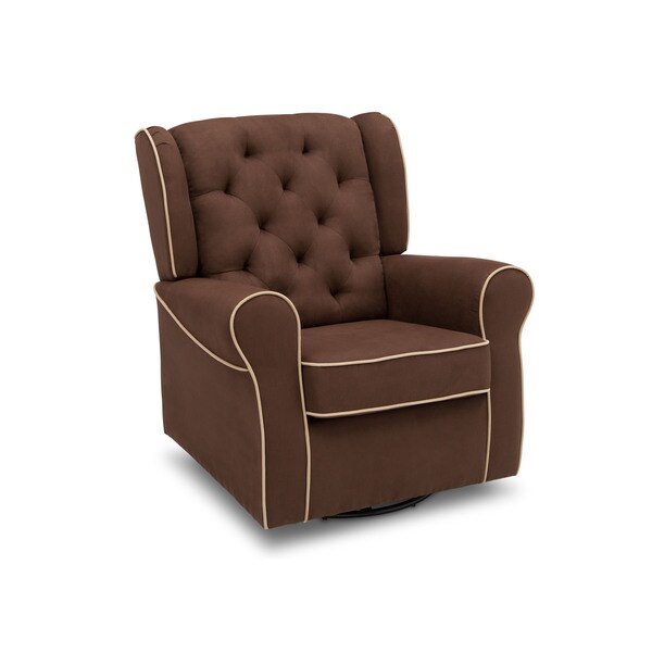 delta children emerson upholstered glider swivel rocker chair