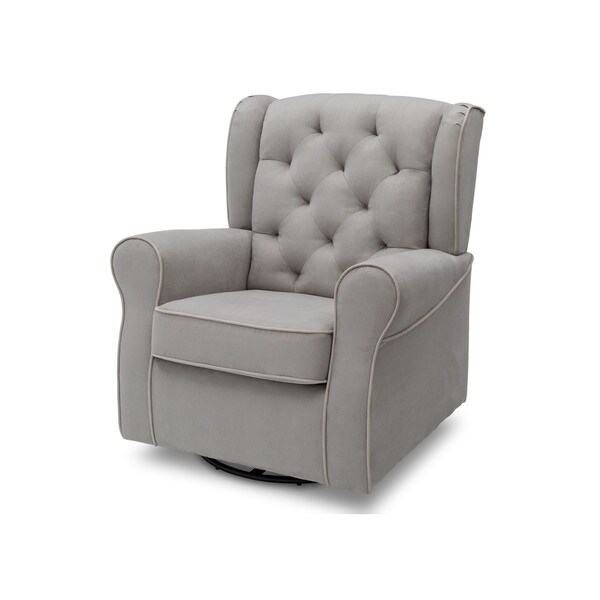 delta children emerson upholstered glider swivel rocker chair