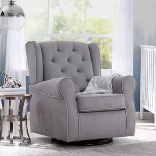 Contemporary Nursery Gliders Rockers Ottomans For Less Delta Children Emerson Nursery Glider Swivel Rocker Chair Dove Grey With Soft Welt
