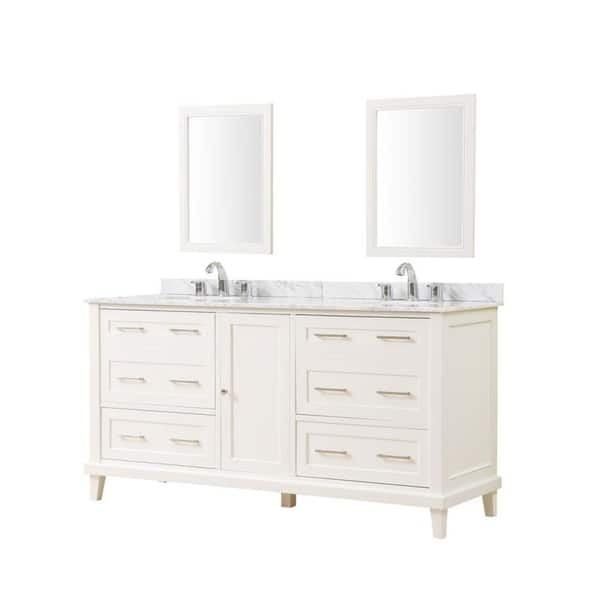 24 Triadsville Corner Shape White Bathroom Sink Vanity With