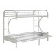 preview thumbnail 3 of 7, Acme Furniture Eclipse White Metal Twin XL-over-Queen Futon Bunk Bed
