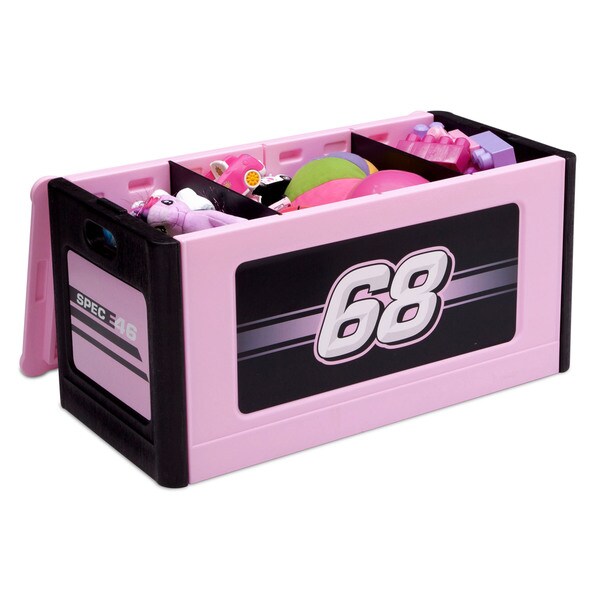 pink plastic toy box