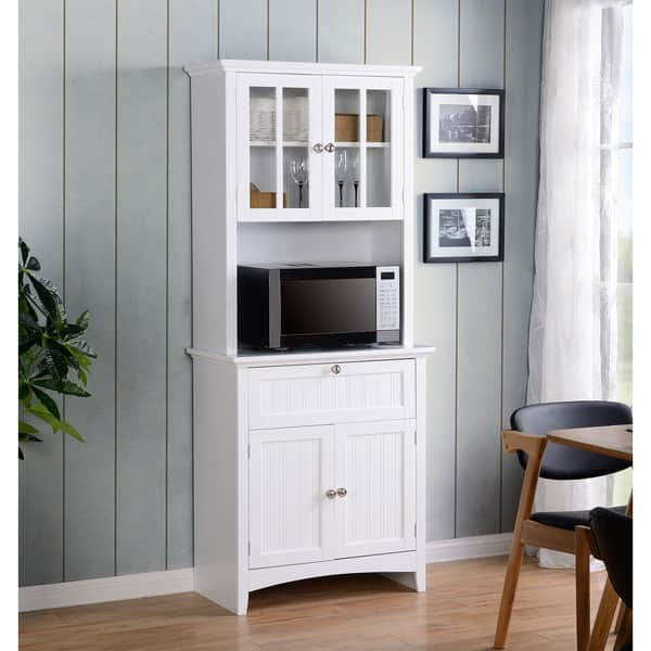 OS Framed Glass Door Kitchen Buffet Hutch - N/A - Bed Bath & Beyond ...