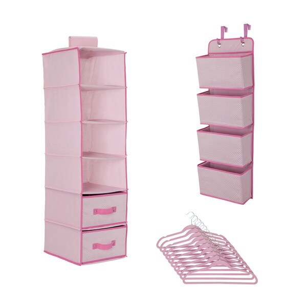 Delta Children Complete Nursery Organization ValuePack (12-Piece Set), Barely Pink