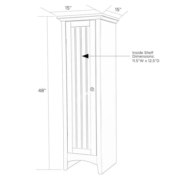 Shop Os Home And Office White One Door Kitchen Storage Pantry