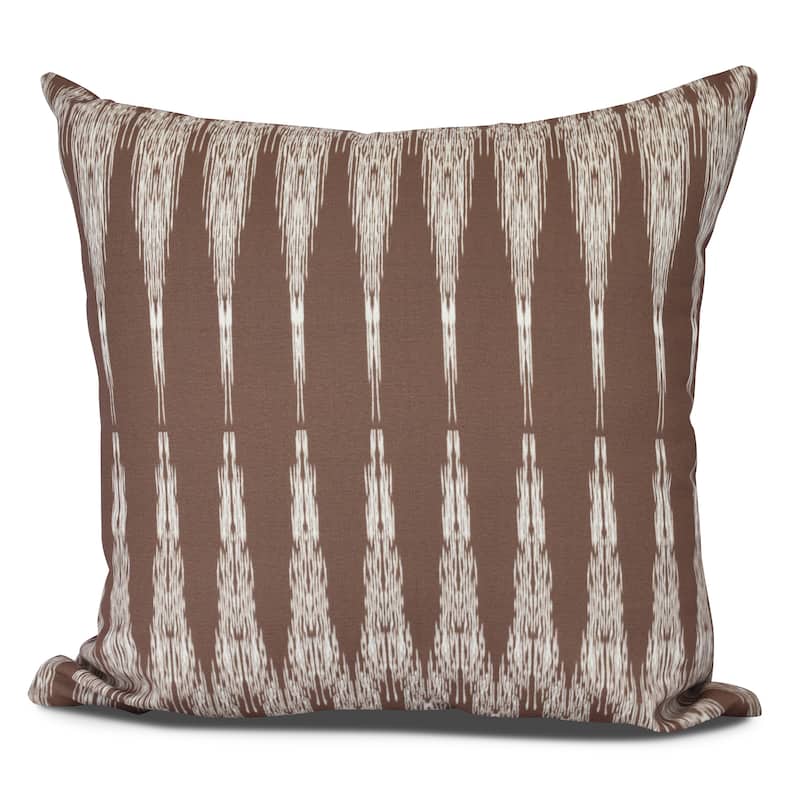Peace 1 Geometric Print Pillow - 16" x 16" - Brown