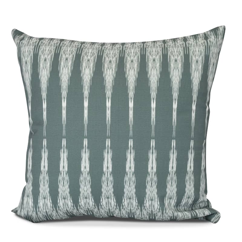 Peace 1 Geometric Print Pillow - 16" x 16" - Dark Green