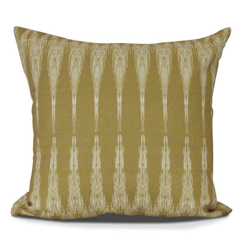 Peace 1 Geometric Print Pillow - 16" x 16" - Gold