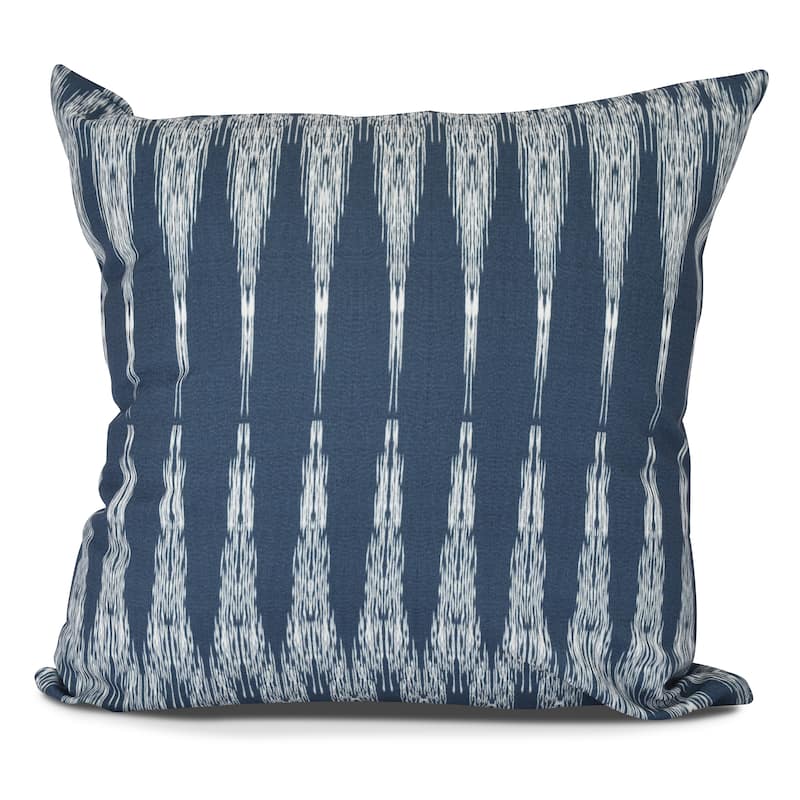 Peace 1 Geometric Print Pillow - 16" x 16" - Blue