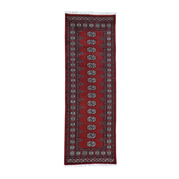 1800getarug Pure Wool Hand Knotted Elephant Feet Design Bokara 1800getarug Pure Wool Hand Knotted Elephant Feet Design Bokara Runner Rug 2 X27