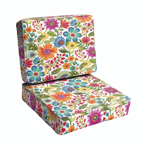 Galliford Multi Floral Indoor/ Outdoor Corded Chair Cushion Set