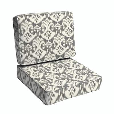 Rainford Grey/ Cream Indoor/ Outdoor Corded Chair Cushion Set