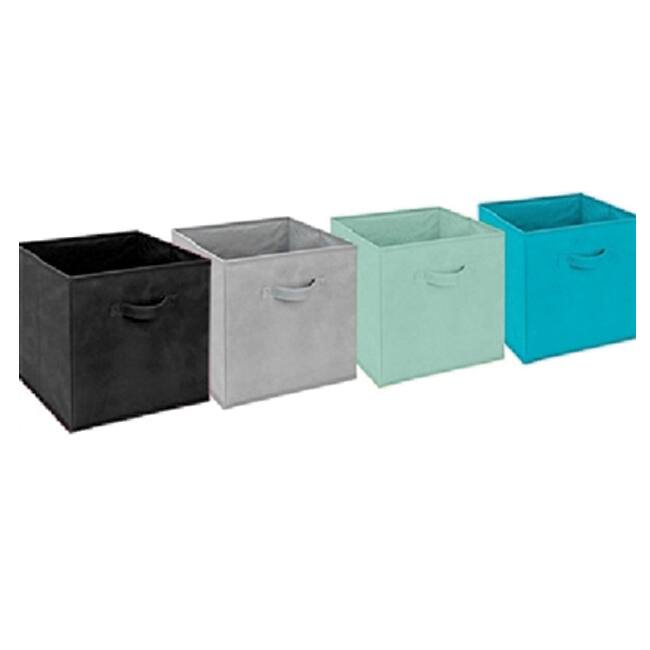 Fold Up Cubes (Set of 2) - TUSK® Storage by DormCo - Black