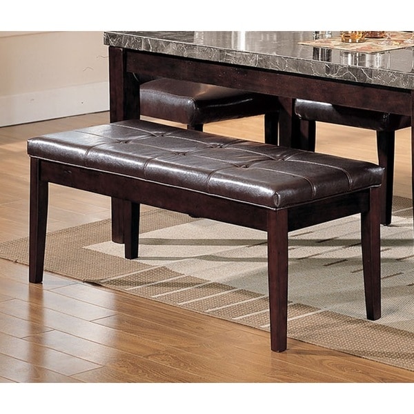 Acme Furniture Danville Espresso Faux Leather Walnut Dining Acme Furniture Danville Espresso Faux Leather Walnut Dining Bench Free Shipping Today 15030113