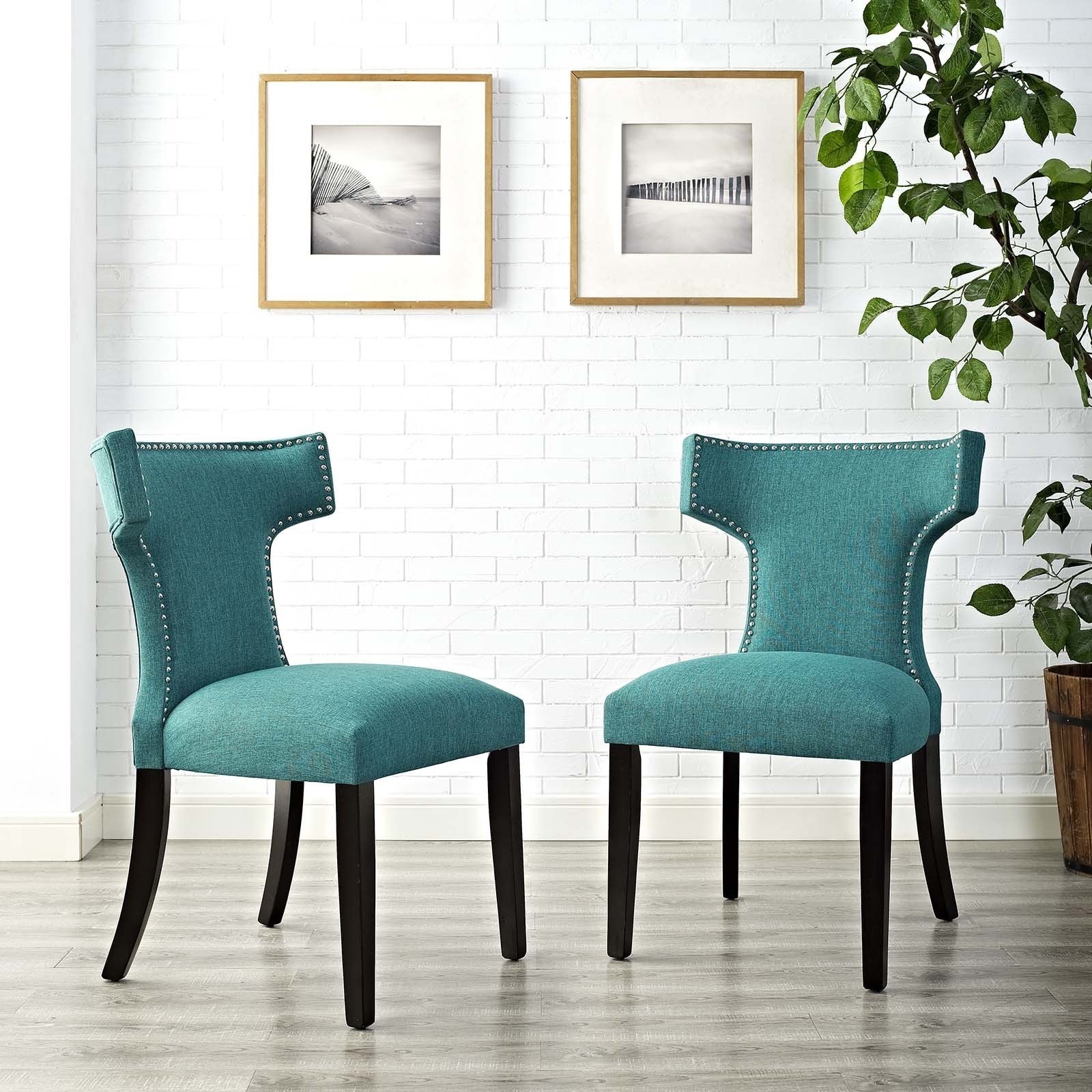 Modway Fabric Curve Dining Chair (Set of 2)