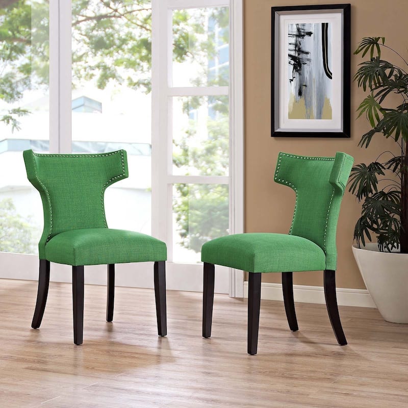 Modway Fabric Curve Dining Chair (Set of 2)