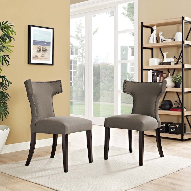 Modway Fabric Curve Dining Chair (Set of 2)