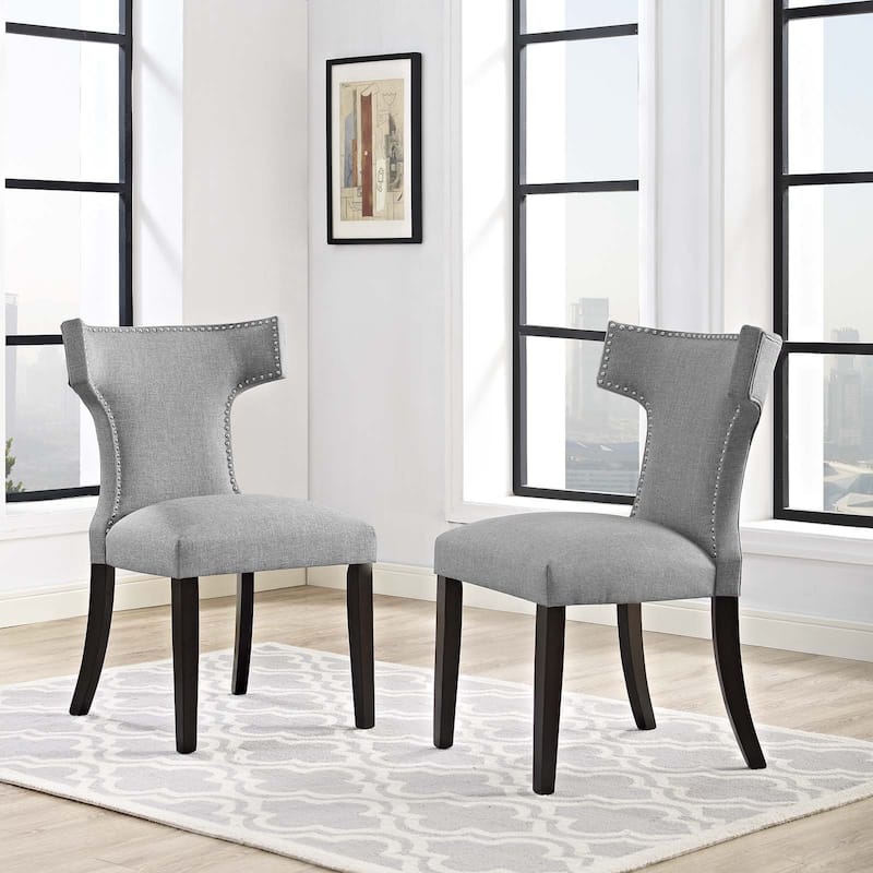 Modway Fabric Curve Dining Chair (Set of 2)