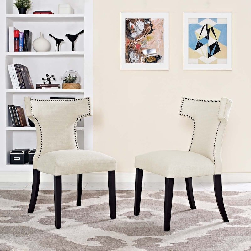 Modway Fabric Curve Dining Chair (Set of 2)