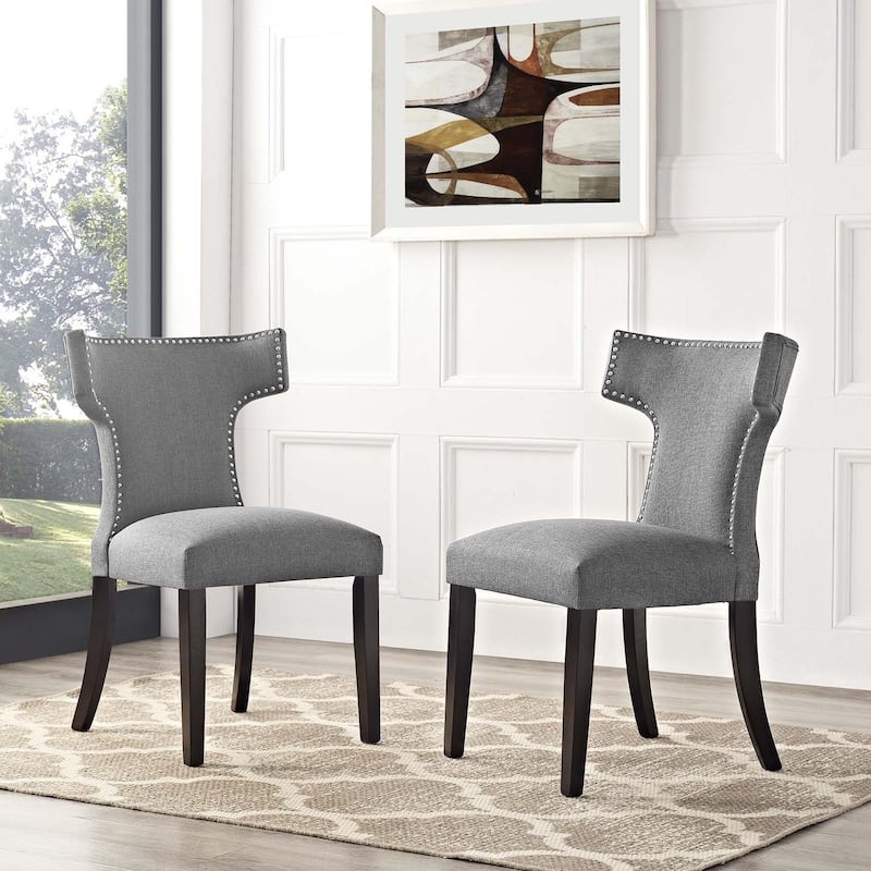 Modway Fabric Curve Dining Chair (Set of 2)