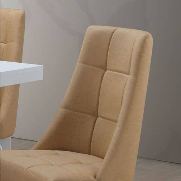 Yellow Vinyl Upholstery Kitchen Dinette Dining Room Side Chairs (Set Of 2)