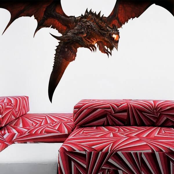 Full Color Fantasy Dragon Full Color Wall Decal Sticker Sticker Decal Size 44x60 Frst Overstock