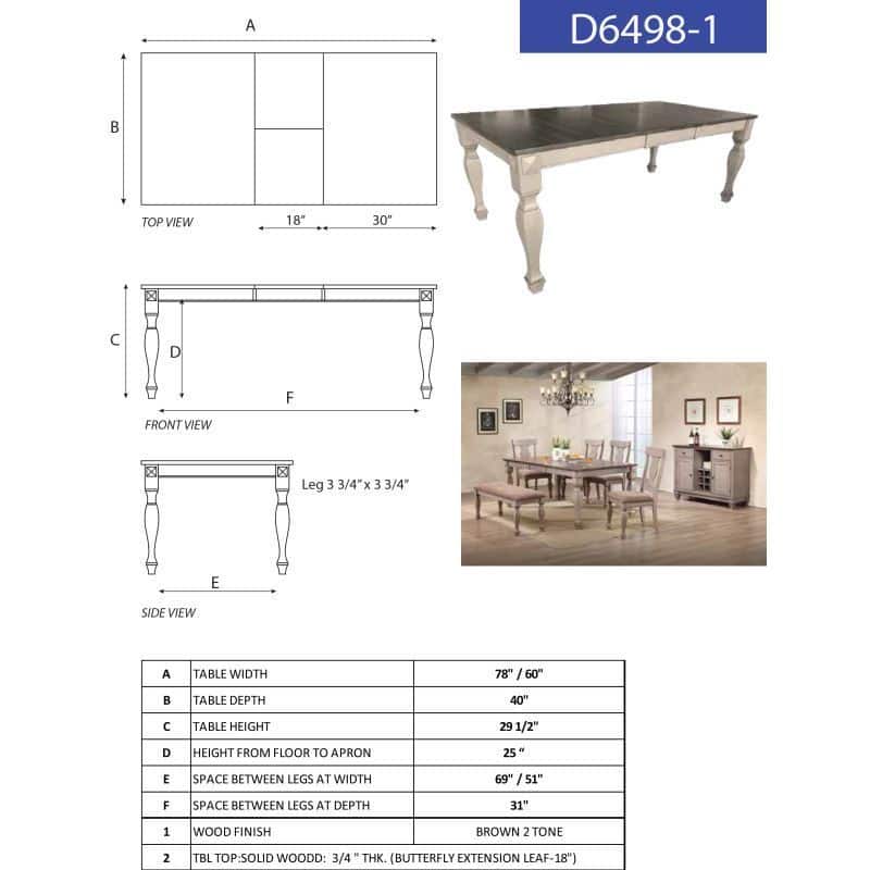 Dining Room Table with leaf extension