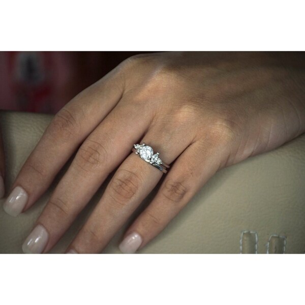 Sterling Silver Delicate Ring Wrap Enhancer With Cubic Zirconia Sterling Silver Delicate Ring Wrap Enhancer With Cubic Zirconia 0 5 Cts