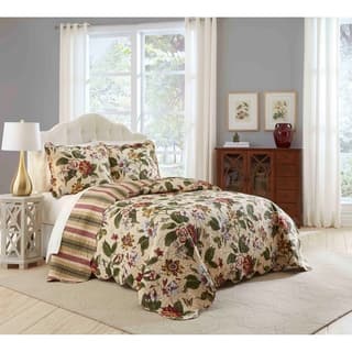 Waverly Bedding Bath Discover Our Best Deals At Waverly Laurel Springs Reversible Cotton 3 Piece Bedspread Collection