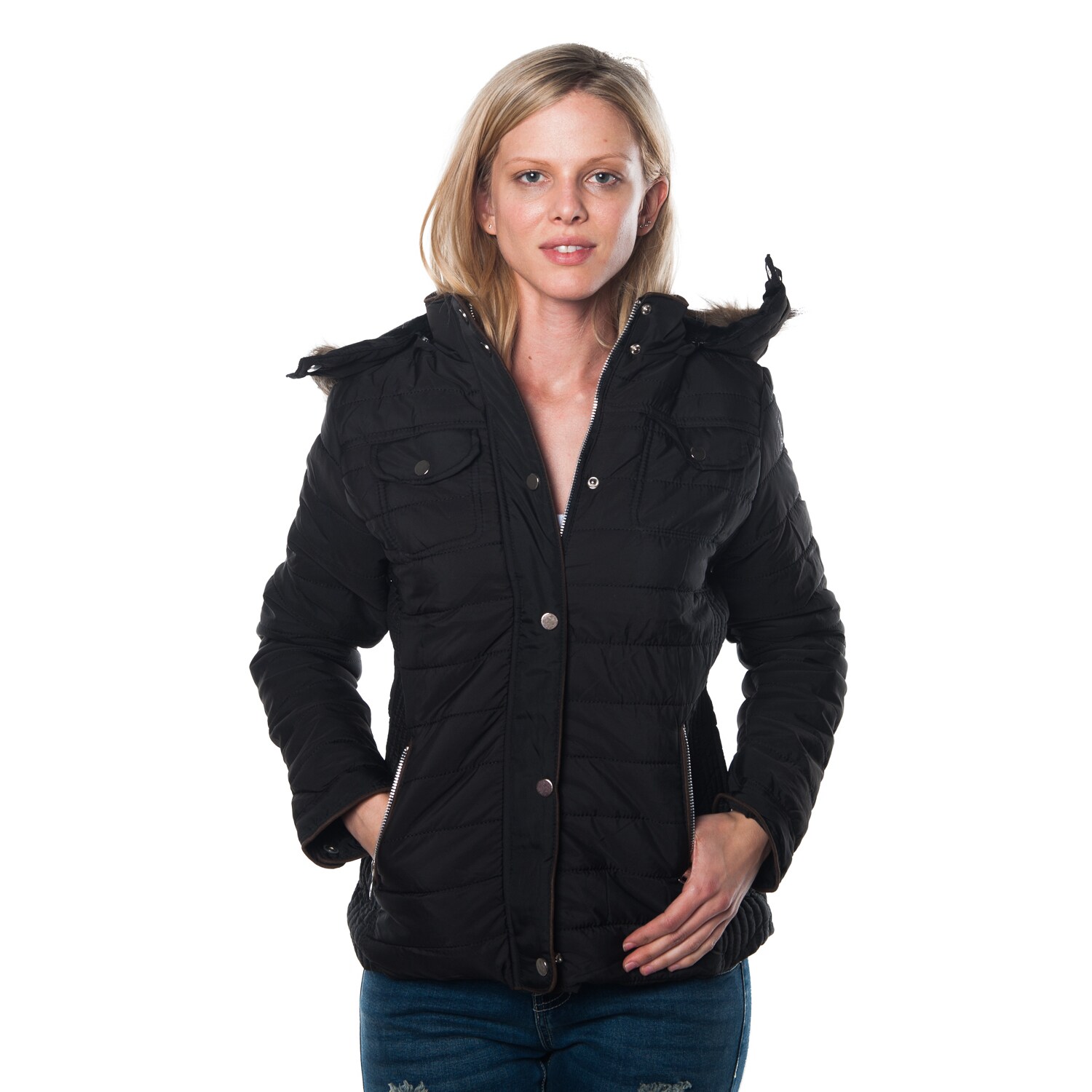 women's faux fur jacket with hood