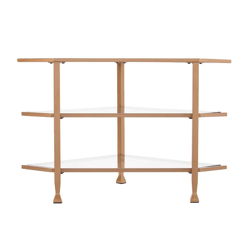 SEI Furniture Jensen Metal Corner Media TV Stand for TV's up to 33.25"
